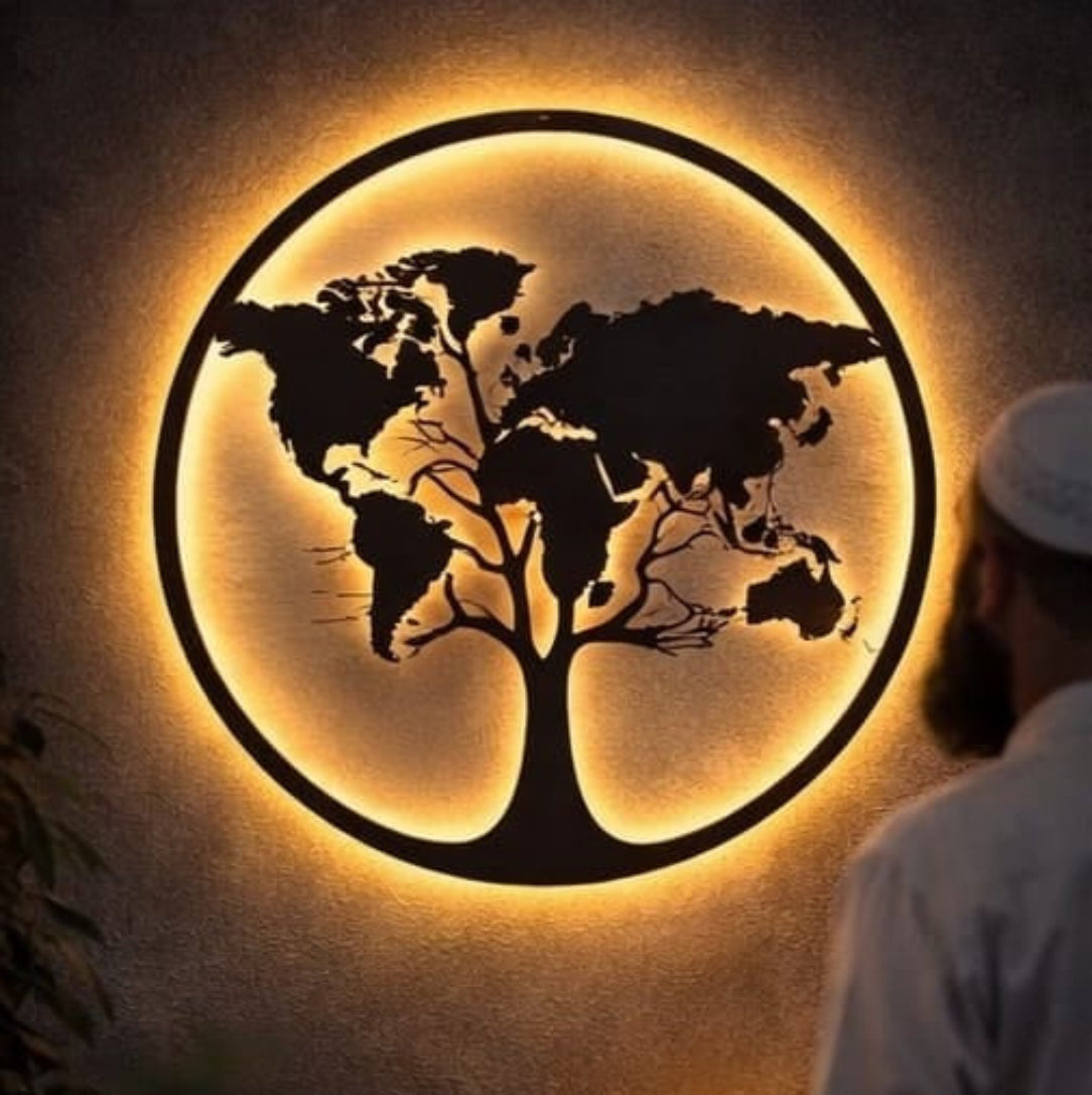 ๐๐ณ Illuminated World Tree Wall Art