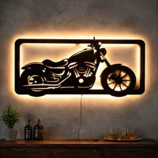 🏍️🔥 Royal Rider LED Wall Art 🔥🏍️