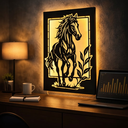 🐎✨ Royal Horse LED Wall Art Frame ✨🐎